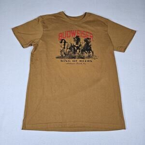 Budweiser Clydesdale Graphic T-shirt Western Beer Classic Adult Size M Unisex
